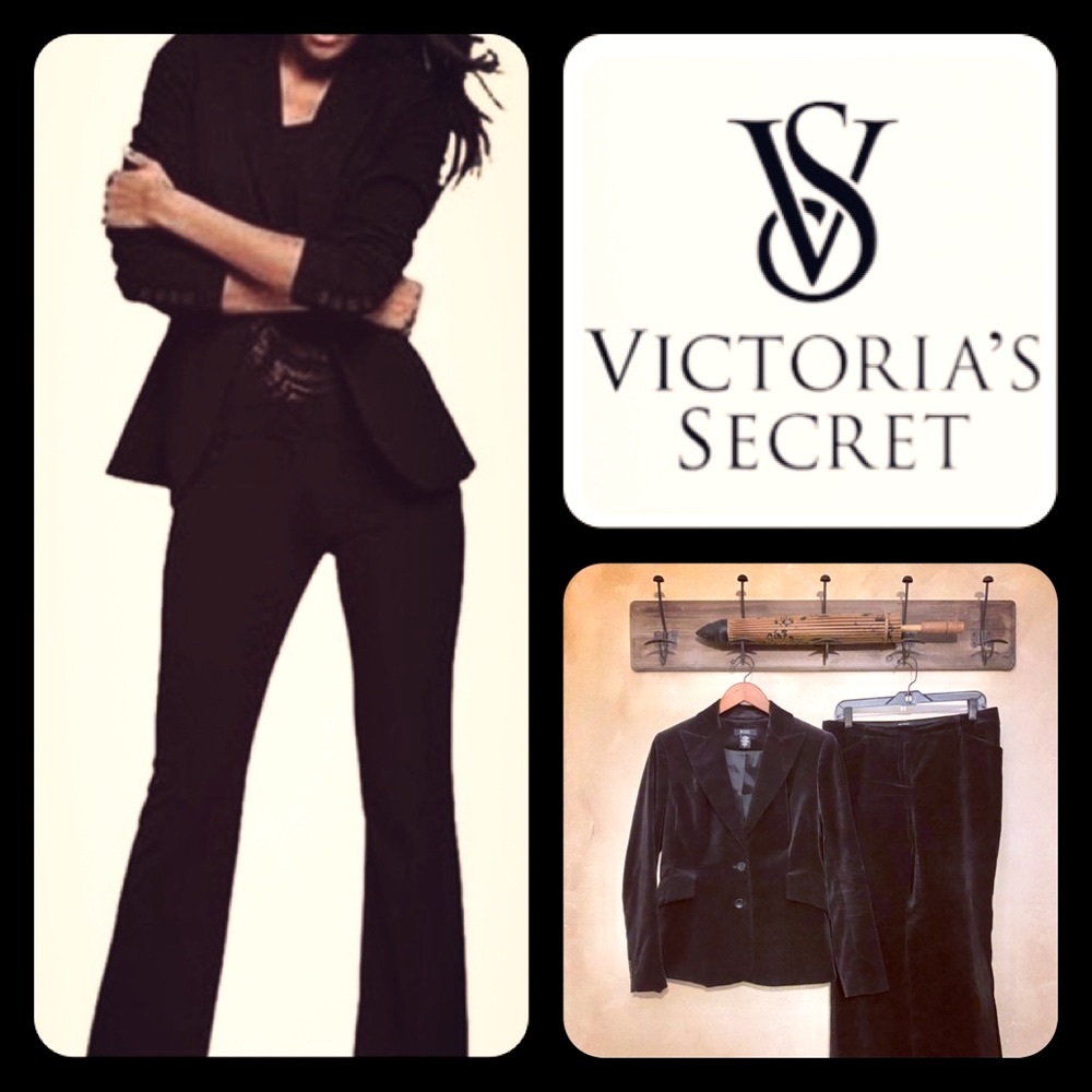 🪶Rare Velvet VICTORIA’S SECRET Sexy Christy-Fit Brown Pant Suit-8